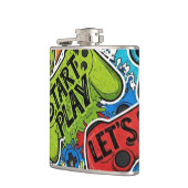 Gamer Pattern Flask Heupfles (Links)