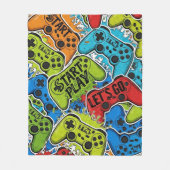 Gamer Pattern Fleece Blanket Deken (Voorkant)