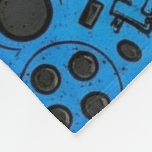 Gamer Pattern Fleece Blanket Deken (Hoek)