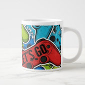 Gamer Pattern Jumbo Specialty Mug Grote Koffiekop (Rechts)