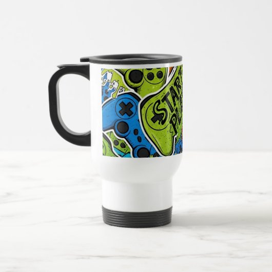 Gamer Pattern Travel/Commuter Mug Reisbeker (Links)