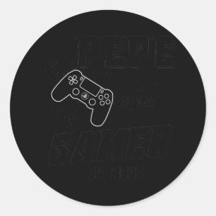 Gamer Pepe Pepe per dag gamer bij nachtelijke game Ronde Sticker