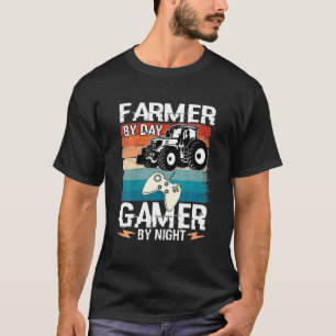 Gamer per dag van de landbouwer naar acht grafisch t-shirt
