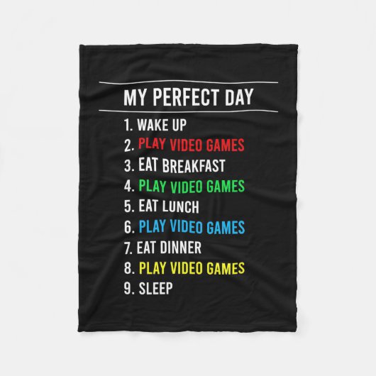 Gamer Perfect Day Fleece Deken (Voorkant)