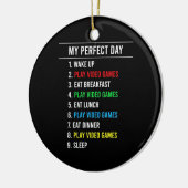 Gamer Perfect Day Keramisch Ornament (Links)