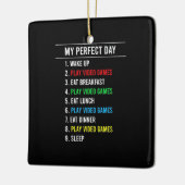 Gamer Perfect Day Keramisch Ornament (Links)