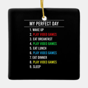 Gamer Perfect Day Keramisch Ornament