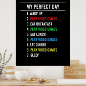 Gamer Perfecte Dag Poster (Keuken)