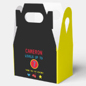 Gamer Pixel Arcade-niveau tot verjaardag Favor Box Bedankdoosjes (Geopend)