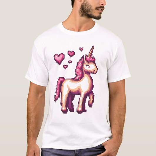 Gamer Pixel Eenhoorn (1) T-shirt (Voorkant)