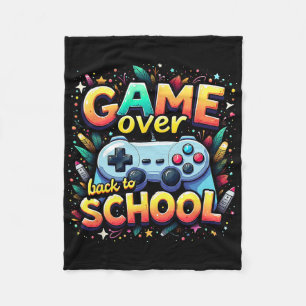 Gamer Pixel Game Over Student Ck Naar School  Fleece Deken