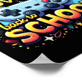 Gamer Pixel Game Over Student Terug naar school  Poster (Hoek)