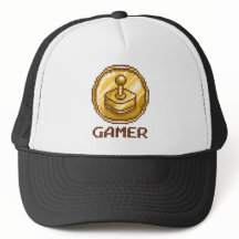 Gamer Pixel Joystick Embleem - Retro Gamen