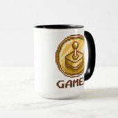 Gamer Pixel Joystick Embleem - Retro Gaming Mok (Voorkant rechts)