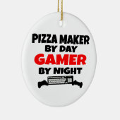 Gamer Pizza Maker Keramisch Ornament (Rechts)