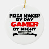 Gamer Pizza Maker Keramisch Ornament (Voorkant)