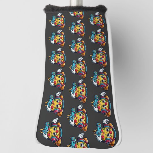 Gamer Pizza Video Gaming Food Golf Head Hoesje Golfheadcover (Draai 90)