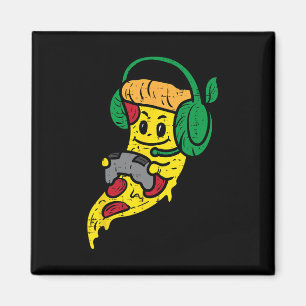 Gamer Pizza Videogames Grappig Eten Mannen Jongens Magneet
