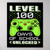 Gamer plotseling 100h dag leraar 100 dagen van de  poster (Voorkant)