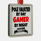 Gamer Pole Vaulter Metalen Ornament (Rechts)