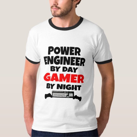 Gamer Power Engineer T-shirt (Voorkant)