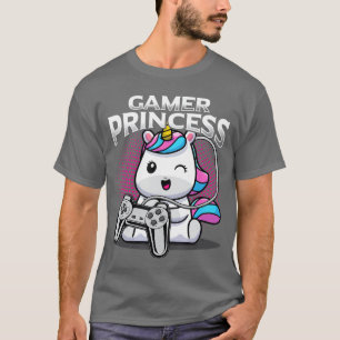 Gamer Prinses Console Gaming Eenhoorn Computer Gam T-shirt