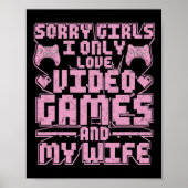 Gamer Priorities – Video Games And Wife  Poster (Voorkant)