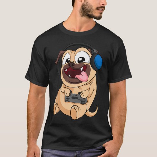 Gamer Pug Dog Pullover (Voorkant)