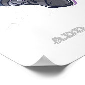 Gamer Pug Ninja Neon Bekijk Tiener graphics Gift C Poster (Hoek)