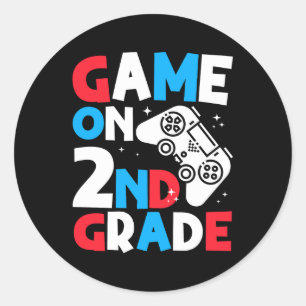 Gamer Quote Game op 2e Grade Gaming Cool Gamer Ronde Sticker