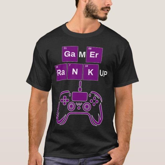 Gamer Rank omhoog T-shirt (Voorkant)