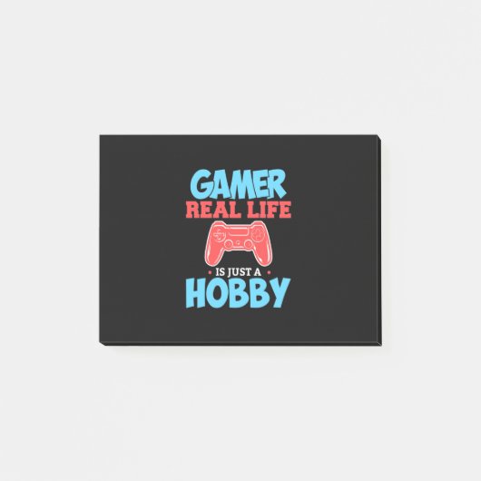 Gamer Real Life is maar een hobby Post-it® Notes (Voorkant)