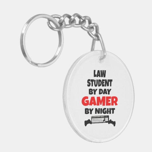 Gamer rechtenstudent sleutelhanger (Voorkant Links)