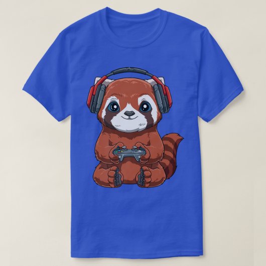 Gamer Red Panda Online Gaming Computer Video Game T-shirt (Design voorkant)