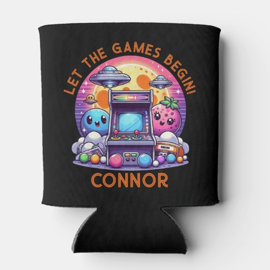 Gamer Retro Arcade Blikjeskoeler (Achterkant)