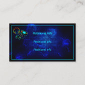 Gamer Retro Neon Blauw Visitekaartje (Achterkant)