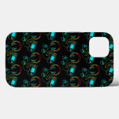 Gamer Retro Neon Patroon Case-Mate iPhone Case (Achterkant (horizontaal))