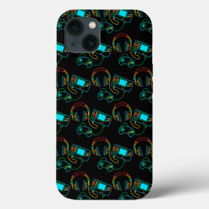 Gamer Retro Neon Patroon Case-Mate iPhone Case