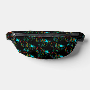Gamer Retro Neon Patroon Heuptasje