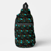 Gamer Retro Neon Patroon Sling Bag (Voorkant)