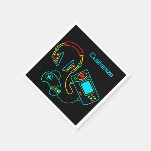Gamer Retro Neon Servet (Hoek)