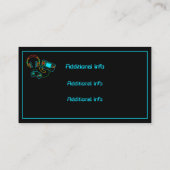 Gamer Retro Neon Zwart Visitekaartje (Achterkant)