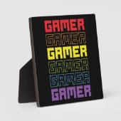 Gamer Retro Old School - Grappig videogamer, gamin Fotoplaat (Voorkant)