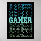 Gamer Retro Old School - Grappig videogamer, gamin Poster (Voorkant)