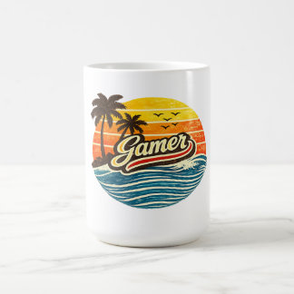 Gamer Retro Sunset Design Koffiemok