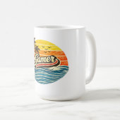 Gamer Retro Sunset Design Koffiemok (Voorkant rechts)