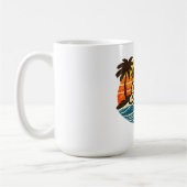 Gamer Retro Sunset Design Koffiemok (Links)