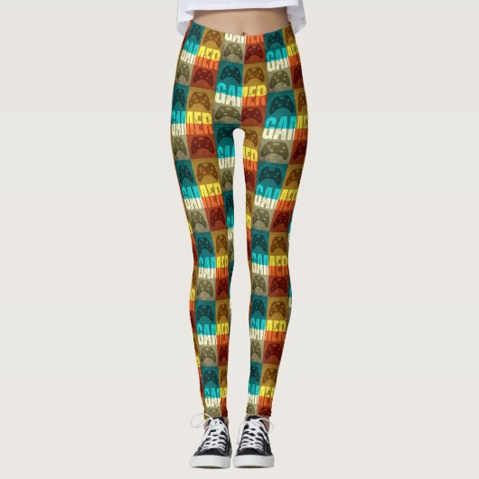 GAMER RETRO VIDEOSPELCONTROLLER LEGGINGS (Voorkant)