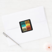 GAMER RETRO VIDEOSPELCONTROLLER  VIERKANTE STICKER (Envelop)