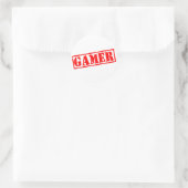Gamer Ronde Sticker (Tas)